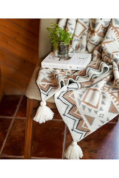 COOYA Boho Throw Blanket, Super Soft Cozy Lightweight Warm for Chair Bed Couch Decorative