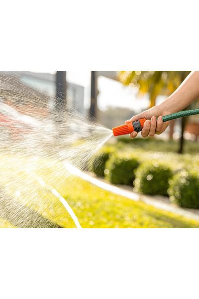 TRAMONTINA Since 1911, Made In Brazil - Flex Garden Hose, 15 Meters, Thread Connectors And Sprayer 1/2"
