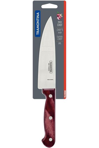 TRAMONTINA Since 1911, Made In Brazil - Polywood 8 Inches Chef Knife With Stainless Steel Blade