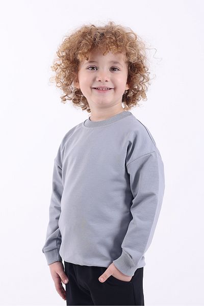 Lovexi Детски суитшърт Oversize Basic Seasonal Grey
