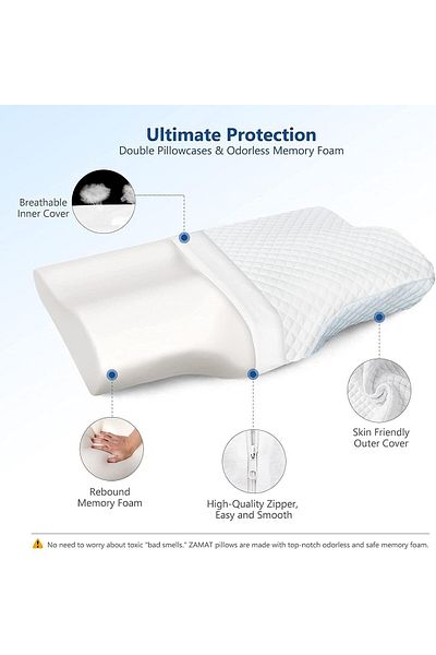 COOYA Neck Pillows, Can relieve cervical spine pain, Removable and washable, Bed Pillows for Side