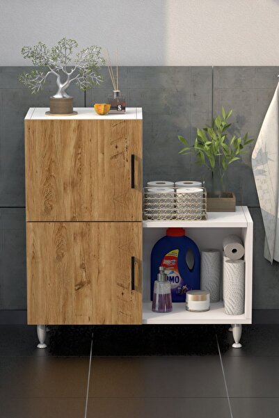 Moonlife 2 Kapaklı L Çok Amaçlı Banyo Dolabı Çam