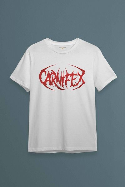 Kendim Seçtim Λευκό T-Shirt Carnifex Metal Music Βαμβακερό Unisex κοντομάνικο μπλουζάκι