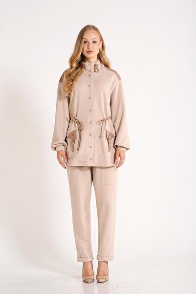 Sassofono Duble Paça Havuç Kalıp Örme Pantolon