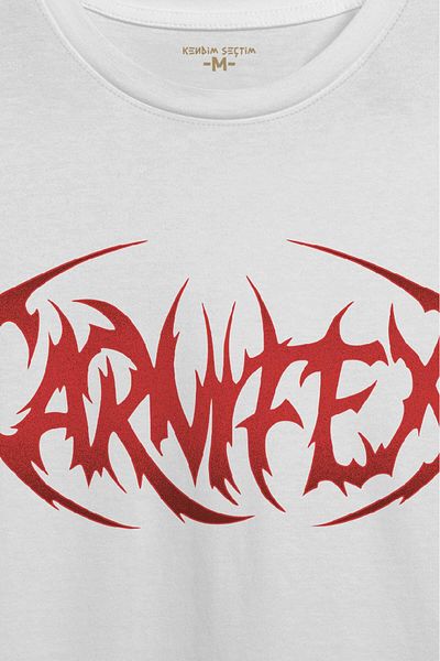 Kendim Seçtim Λευκό T-Shirt Carnifex Metal Music Βαμβακερό Unisex κοντομάνικο μπλουζάκι