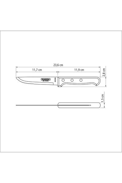 TRAMONTINA Since 1911, Made In Brazil - Jumbo 5 Inches Steak Knife With Stainless Steel Blade