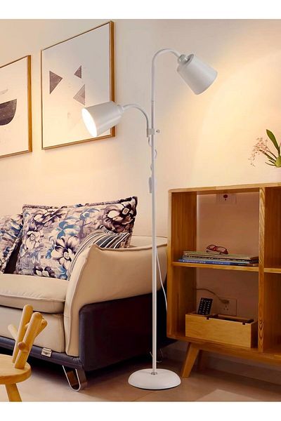 COOYA Floor Lamp, with 3 Color Temperatures Bulb, Adjustable Standing Light for Living Room, Study Room