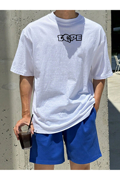 De Carte Dope Printed Women's and Men's Oversize Crew Neck Seasonal T-Shirt