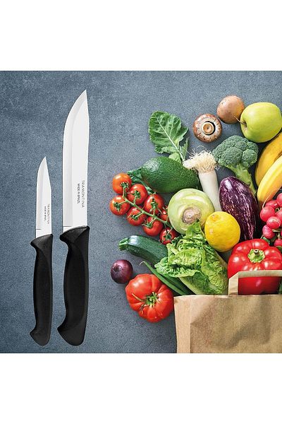 TRAMONTINA Since 1911, Made In Brazil - Usual 2 Pieces Knife Set With Stainless Steel Blade