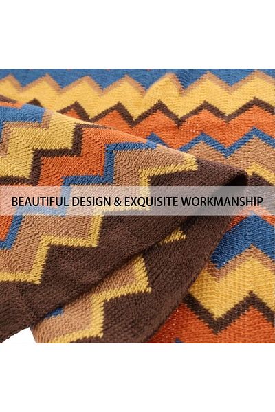COOYA Bohemian Throw Blankets, Soft Cozy Lightweight Fall Throw Blanket with Tassels