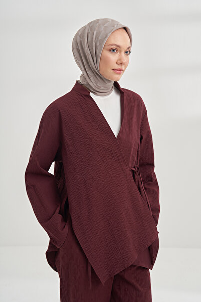 ARMANDA Cotton Monogram Geometric Pattern Scarf - Light Vision