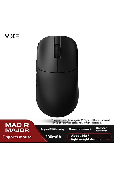 Choice ماوس الألعاب الرياضية الإلكترونية MAJOR 8K الجديد Vxe Mad R/R Major Gaming E-Sports Paw3395/3950 ثنائي الوضع غير مسامي