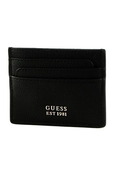 Guess Jeans Černé pouzdro na kreditní karty Guess Meridian SLG Black