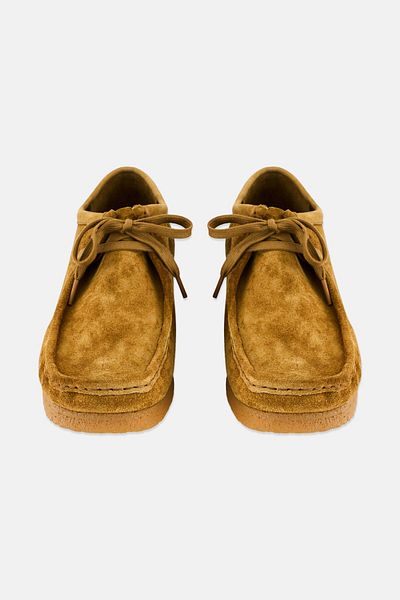CLARKS Men Standard Wallabee Lace Up Casual Shoes, Khaki