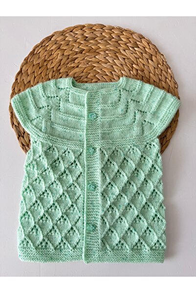PİLEKİ BABY Hand Knitted Handmade Wool Yarn Knitted Baby Girl and Boy Vest, N...