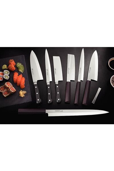 TRAMONTINA Since 1911, Made In Brazil - Sushi Knife 9 Inches Yanagiba Silver Special Edge For Precise Cuts