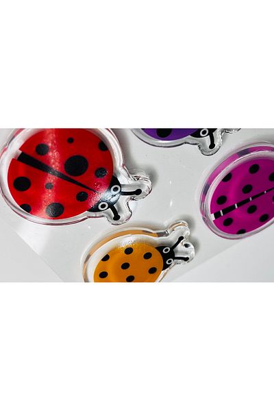 karinabest Autocolant cu gel 3D Girafă Autocolant cu autocolant Ladybug Sunshine