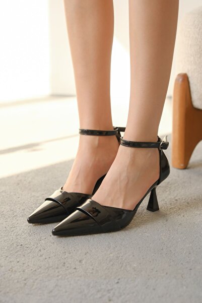 GOFFSHOES Kadın Mikey İnce Topuklu Ayakkabı - siyah-rugan