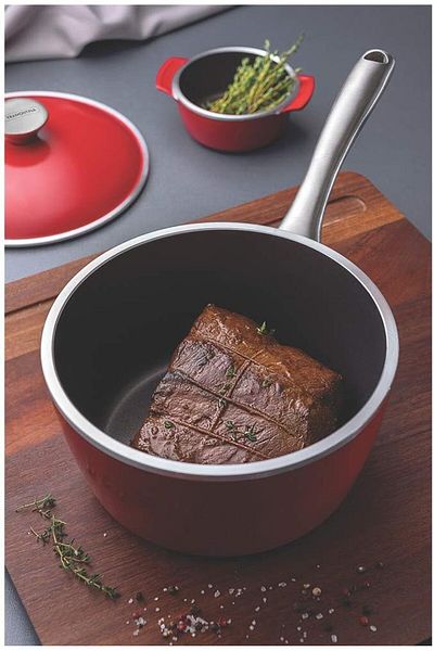 TRAMONTINA Since 1911, Made In Brazil - Lyon 20cm 2.8l Red Forged Aluminum Saucepan