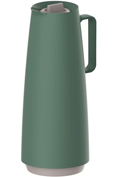 TRAMONTINA Since 1911, Made In Brazil - Exata Green Plastic Thermal Flask With 1 Liter Glass Liner
