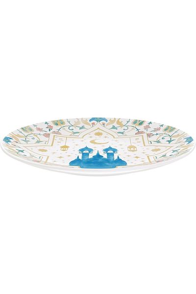 TRAMONTINA Since 1911, Made In Brazil - Hayat 19cm Ramadan Themed Decorated Porcelain Dessert Plate