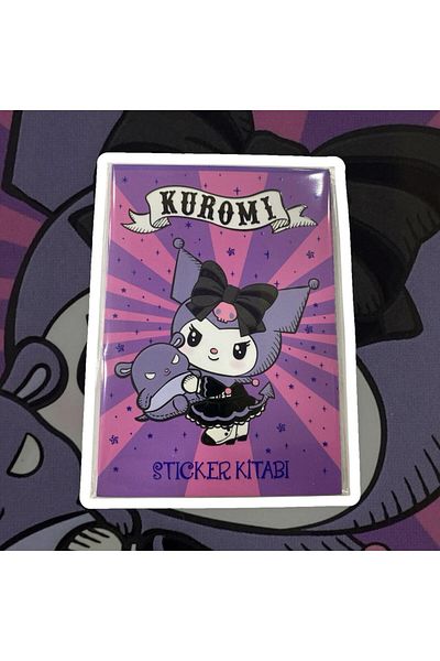 tüftürük Mini Kuromi Sticker Book Sticker Album Hello Kitty Album 16 Sheets