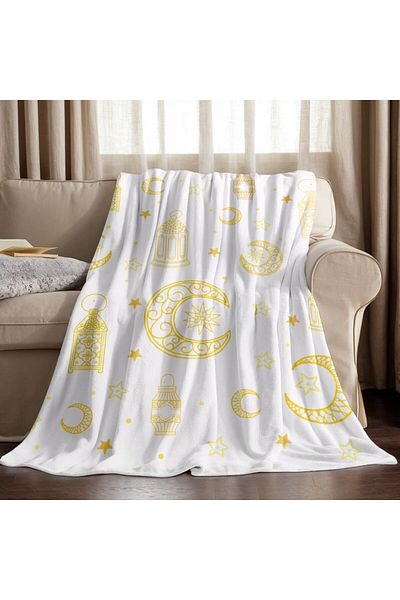 COOYA Throw Blanket for Couch or Bed,Super Soft Cozy Fleece Blankets for Women (White, 150 x 130CM)
