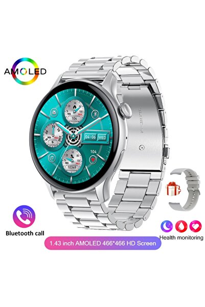 Choice Silver steel 2026 New True AMOLED Smart Watch Ladies Screen Always Sho...