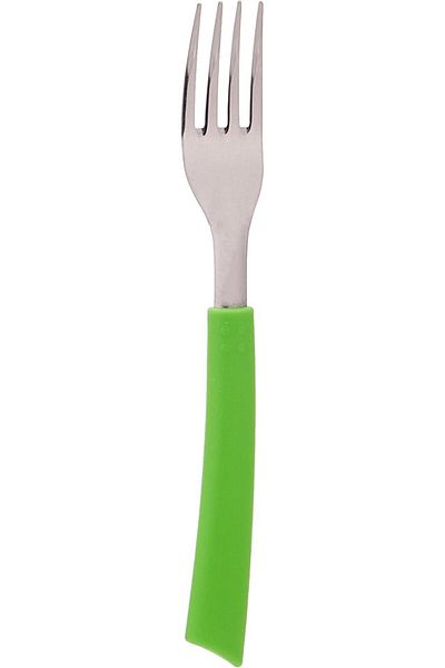 TRAMONTINA Since 1911, Made In Brazil - Brisa Stainless Steel Table Fork With Green Polypropylene Handle