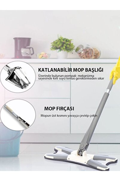 Özasya AVM 360 Derece Dönebilen Kendinden Sıkmalı X Mop