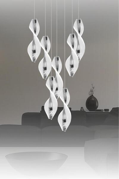 Eray Aydınlatma 8091-6 1 7li Krom Sarkıt Led Avize