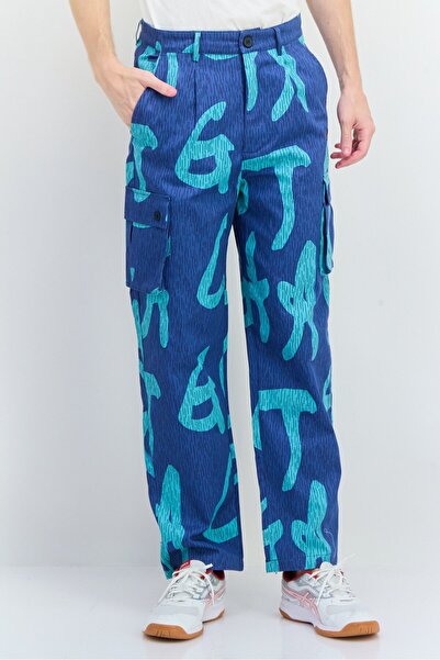 Gotcha Men Regular Fit Graphic Print Cargo Pants, Blue