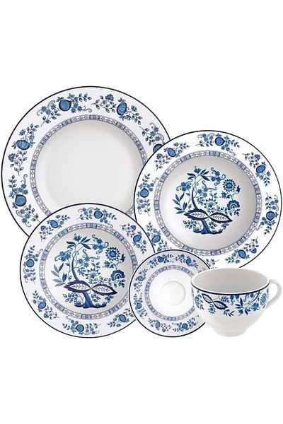 TRAMONTINA Since 1911, Made In Brazil - Dulce 20 Pieces Decorated Porcelain Dinner Set