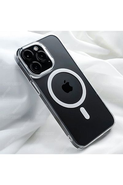Choice جراب أكريليك شفاف لهاتف iPhone 15 Pro جراب فاخر مغناطيسي للشحن اللاسلكي من Magsafe لهاتف iPhone 15