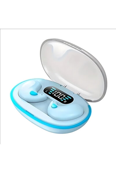 Choice سماعات أذن لاسلكية صغيرة Blue X55 مزودة بخطافات للأذن وسماعات أذن رياض...