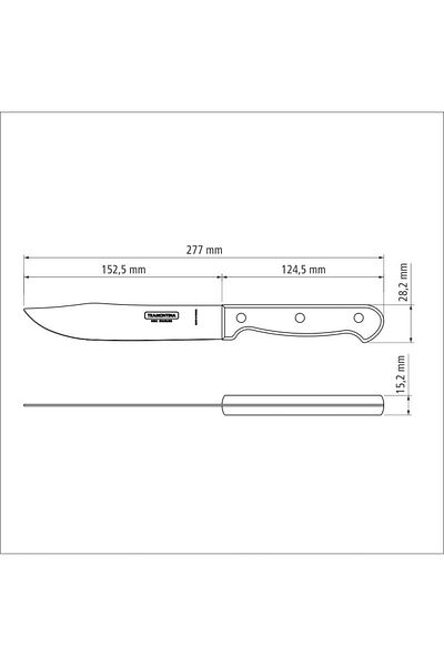 TRAMONTINA Since 1911, Made In Brazil - Polywood 6 Inches Bucther Knife With Stainless Steel Blade