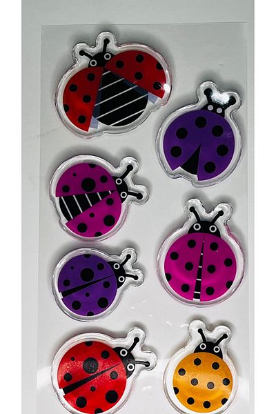 karinabest Autocolant cu gel 3D Girafă Autocolant cu autocolant Ladybug Sunshine