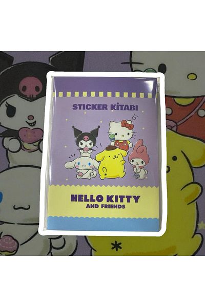 tüftürük Mini Kuromi Sticker Book Sticker Album Hello Kitty Album 16 Sheets