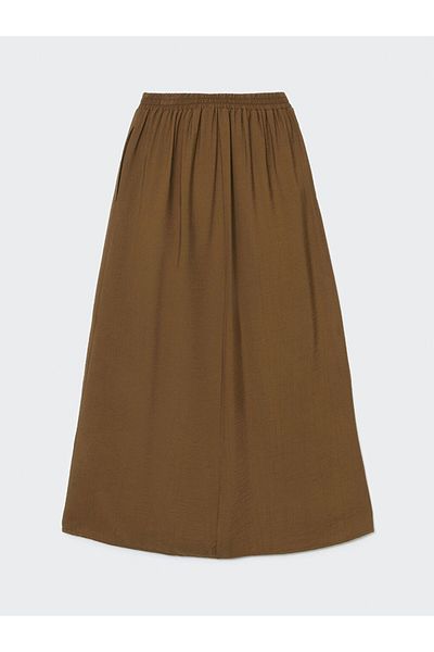 LC Waikiki Lcw Grace Green Elastic Waist A-Line Women's Skirt