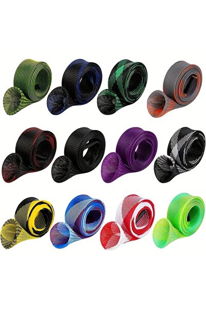 Choice 12 قطعة 12 قطعة جراب قضيب الصيد غطاء قضيب شبكة مضفرة واقي قضيب قفازات ...