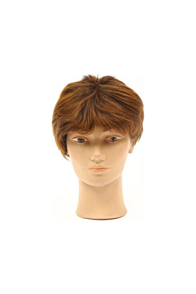 CREST E-TİCARET Short Hair! !! Men's Synthetic Short Length Wig Product Length: 25 – 30cm Product Weight: 110 – 120Gr.Copper