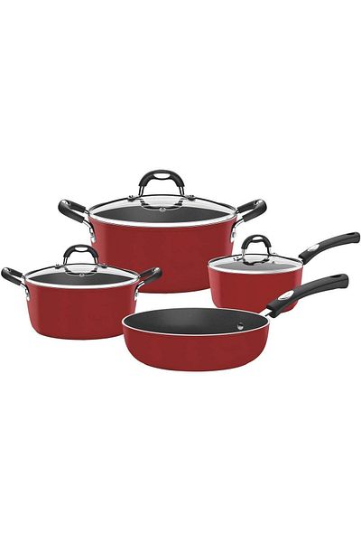 TRAMONTINA Since 1911, Made In Brazil - Monaco Induction 7 Pieces Aluminum Cookware Set