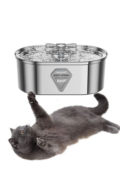 KidLe نافورة مياه أوتوماتيكية للقطط وموزع مياه للحيوانات الأليفة