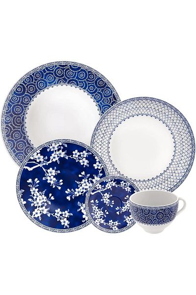 TRAMONTINA Since 1911, Made In Brazil - Umeko 20 Pieces Decorated Porcelain Dinner Set