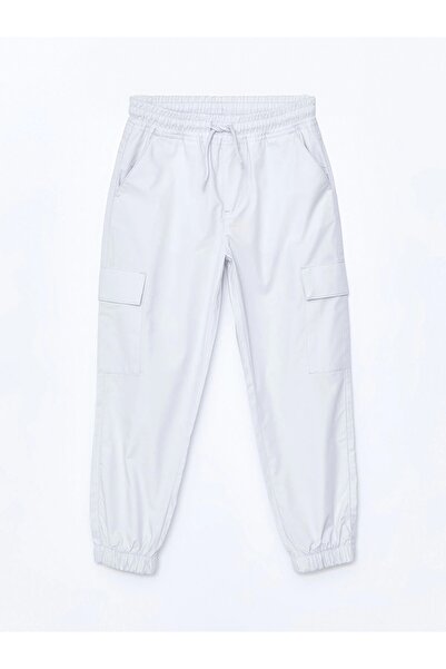 LC Waikiki Pantaloni cargo pentru băieți cu talie elastică LCW Kids GREY