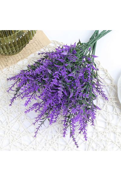 Choice Purple Artificial Flower Plastic Lavender Fake Plant Wedding Home Garden Decoration Bridal Bouquet P