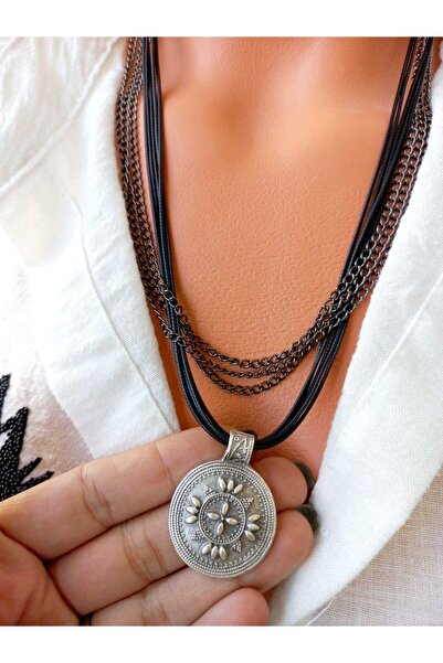 ZeynDesign Kraliyet Arma Deri Çoklu Kolye