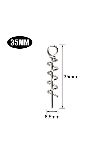Choice طُعم صيد سبينبولر 35 مم، طُعم ناعم بمسامير لولبية، دبوس قفل ملتوي 3 سم...
