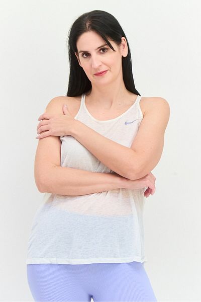 Nike Women Sportswear Fit Sleeveless Running Tank Top, White