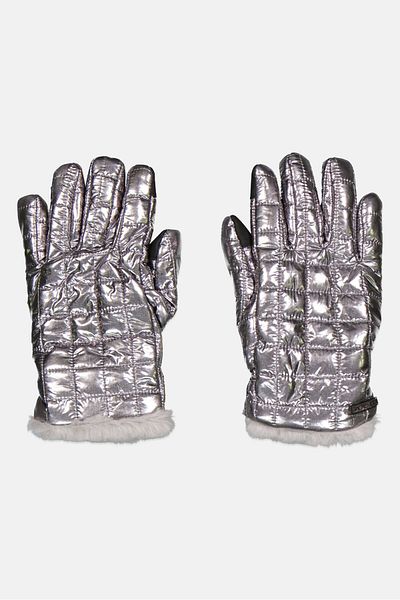 Body Glove Women 1 Pair Brand Logo Gloves, Silver